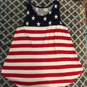 American flag tank top